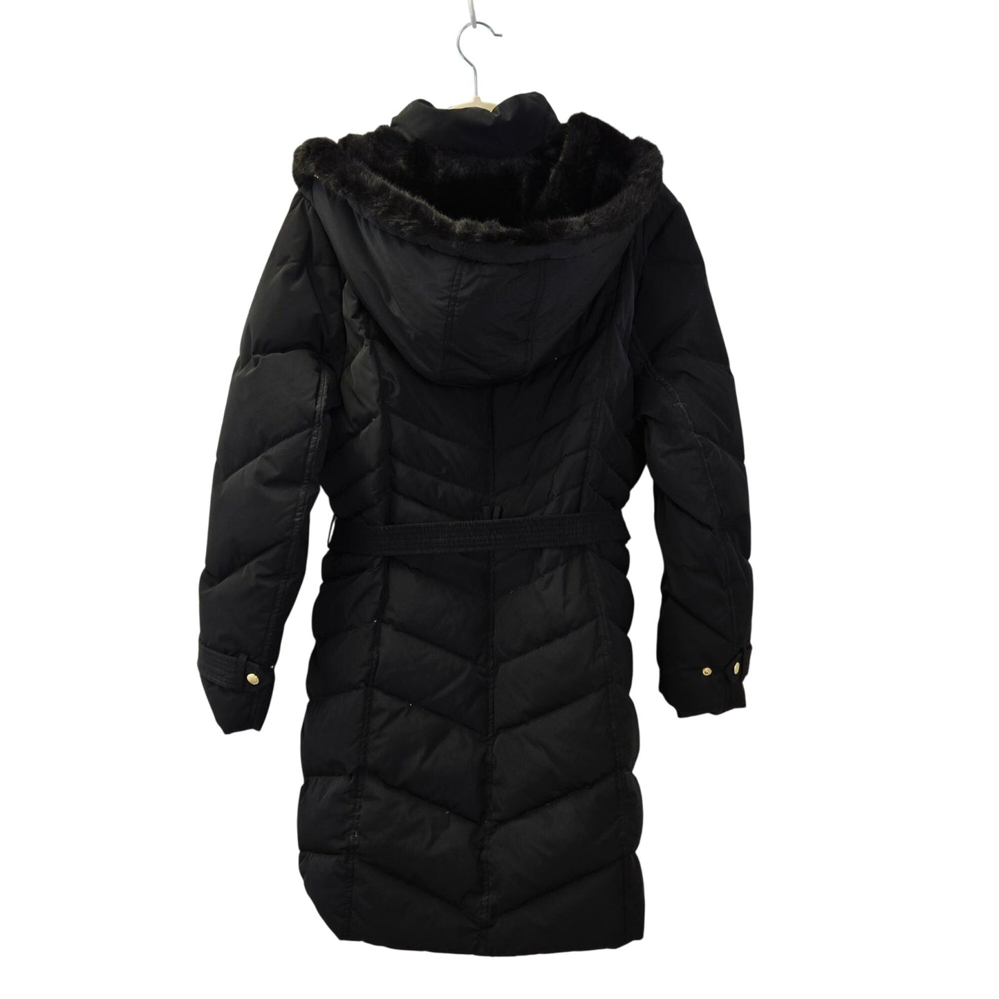 Cole Haan Partially Down Filled Hooded and Belted Puffer Coat Size XL