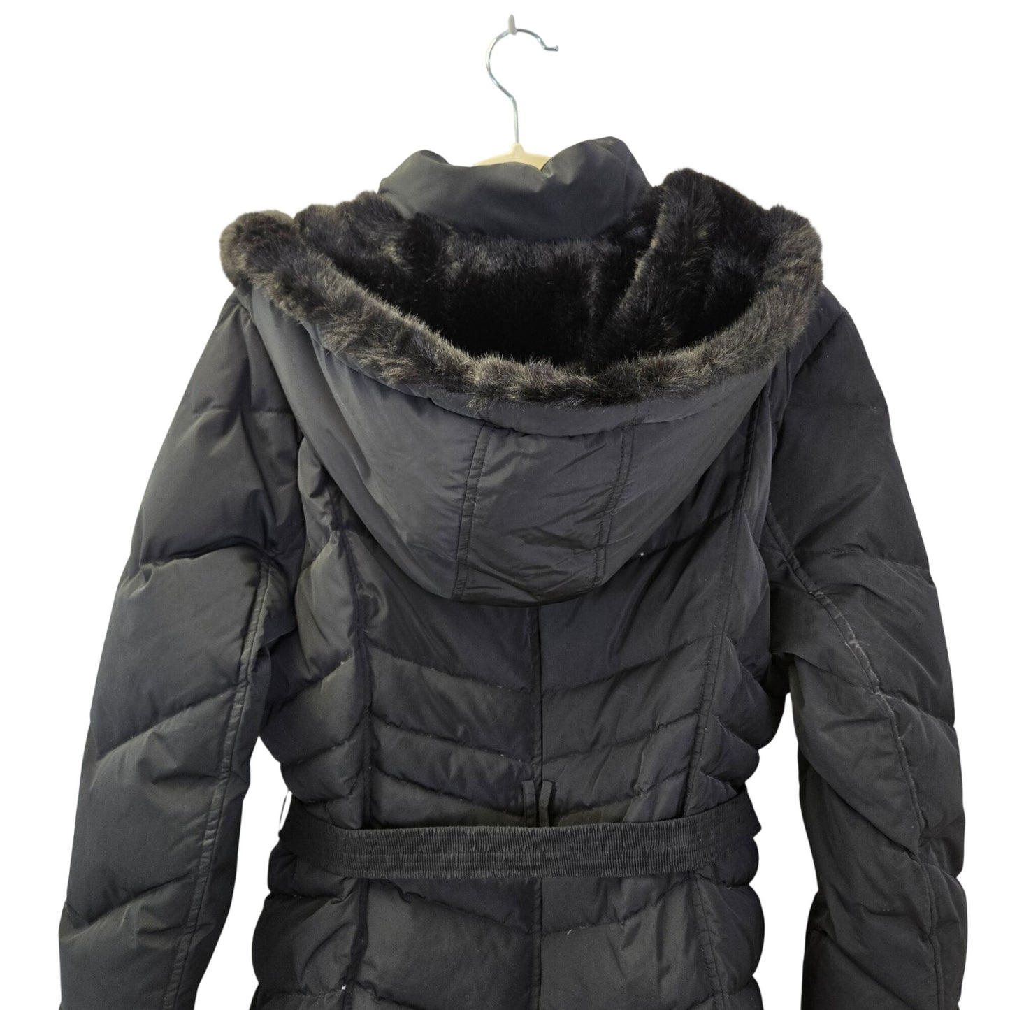 Cole Haan Partially Down Filled Hooded and Belted Puffer Coat Size XL