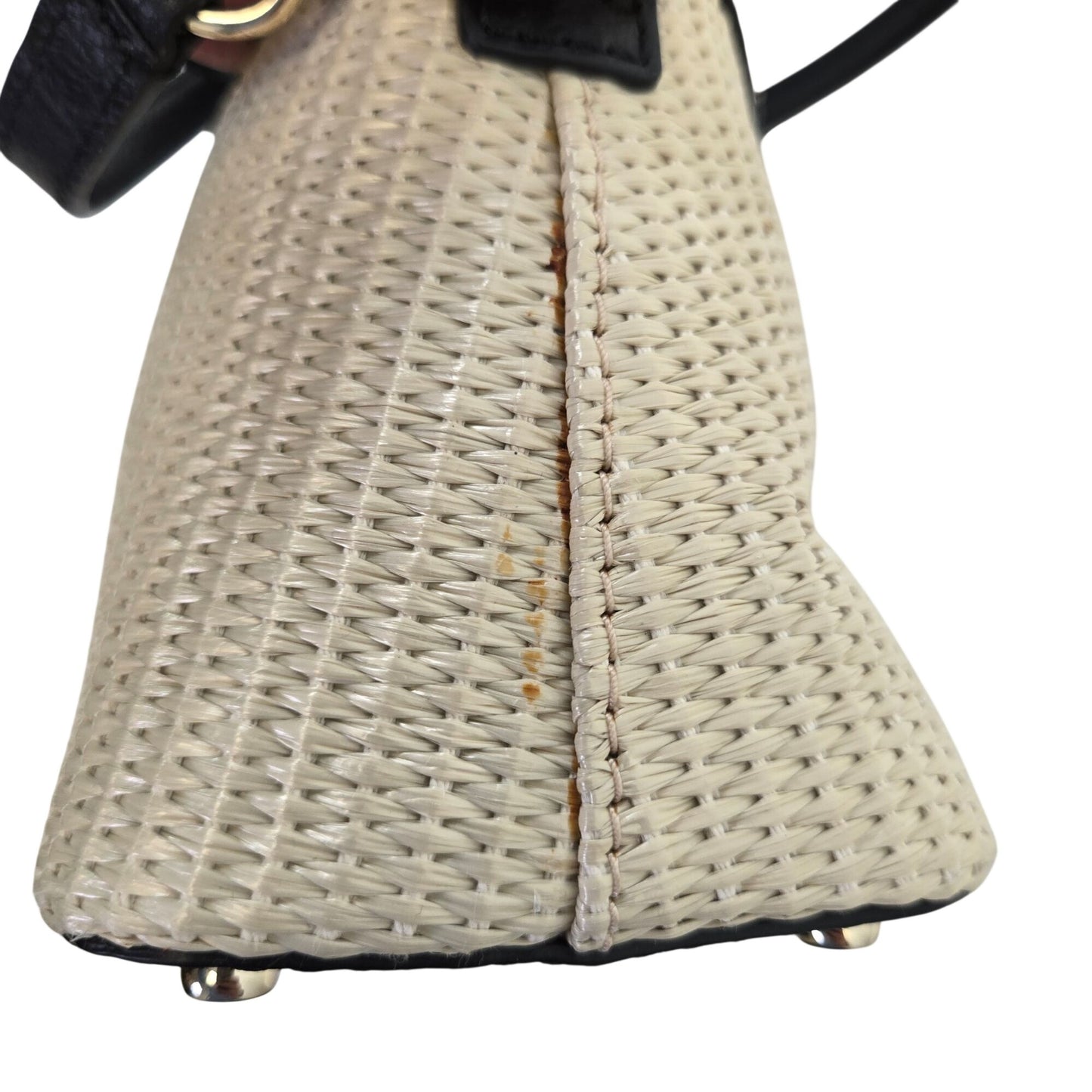 Kate Spade Grove Street Mini Straw Carli Convertible Satchel Bag