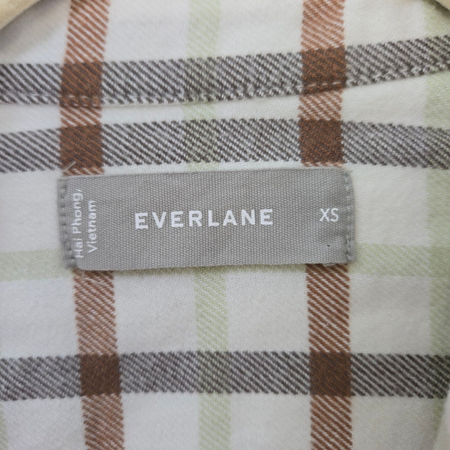 NWOT Everlane The Flannel Boxy Button Down Shirt Size XS