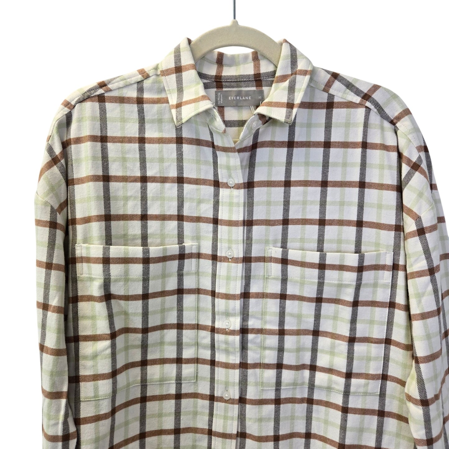 NWOT Everlane The Flannel Boxy Button Down Shirt Size XS