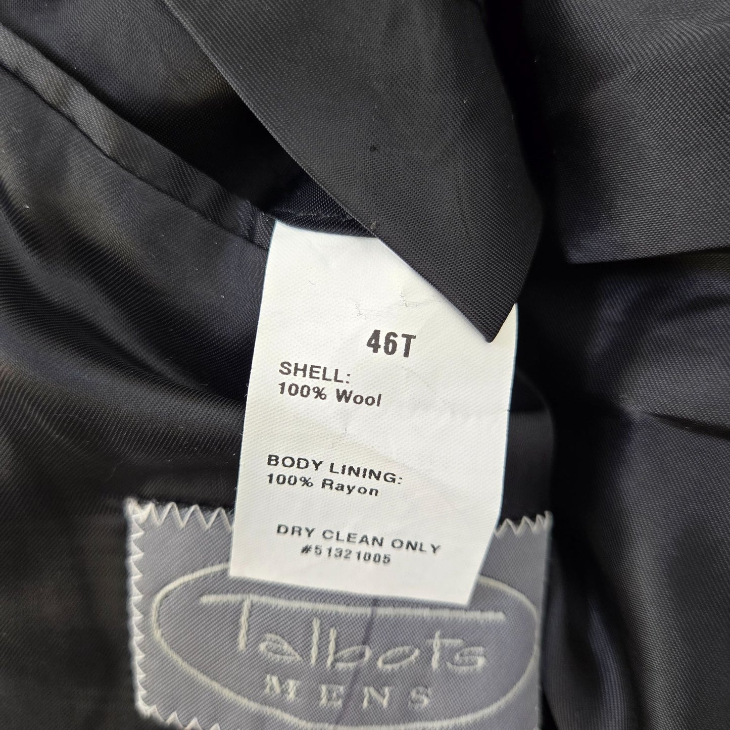 Talbots Men 100% Wool Graphic Print Two Button Sport Coat Size 46 Tall