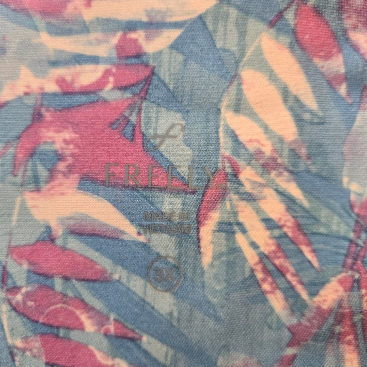 Freely Tropical Print High Rise Activewear Bike Shorts Size 3X