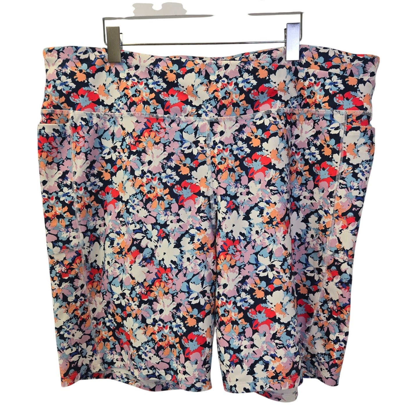 Freely Floral High Rise Activewear Bike Shorts Size 3X