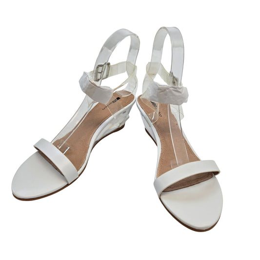 NWT/NIB Matiko Heely Clear Wedge Heel Strappy Sandal Size 36/US 5.5
