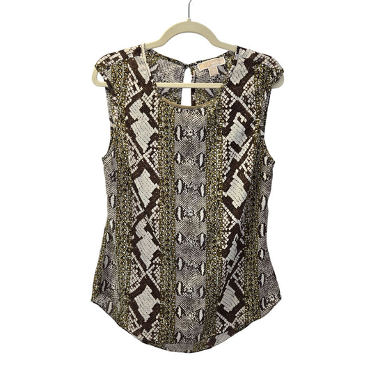 Michael Michael Kors Animal Print Sleeveless Blouse Size Medium