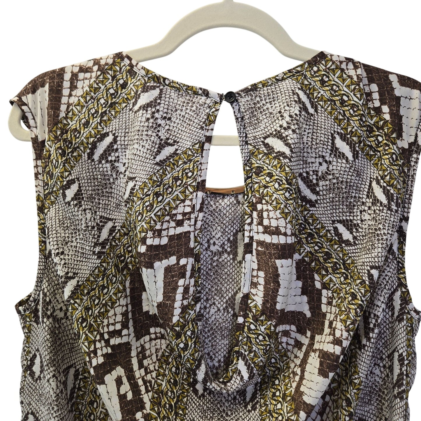 Michael Michael Kors Animal Print Sleeveless Blouse Size Medium