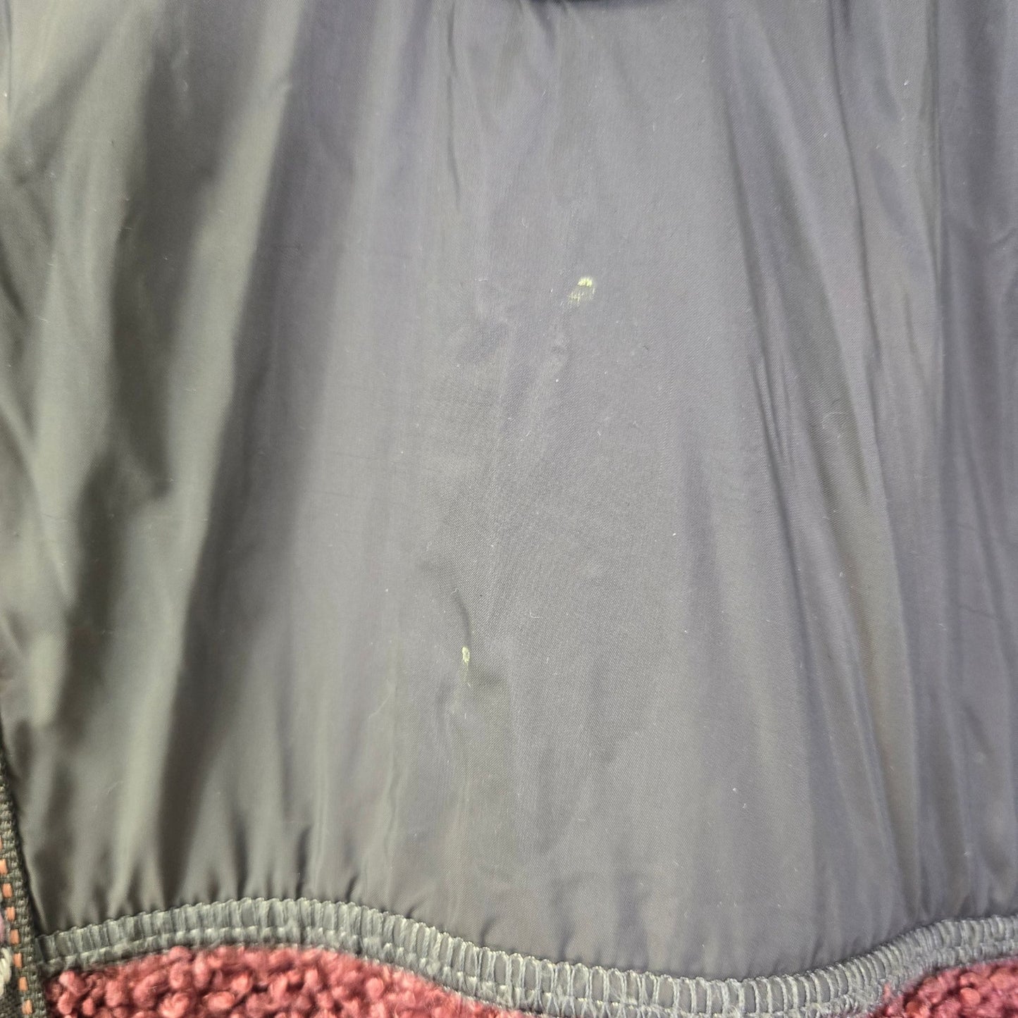 Buc-ee's Aztec Tribal Burgundy Berber Fleece Full Zip Jacket Size XL