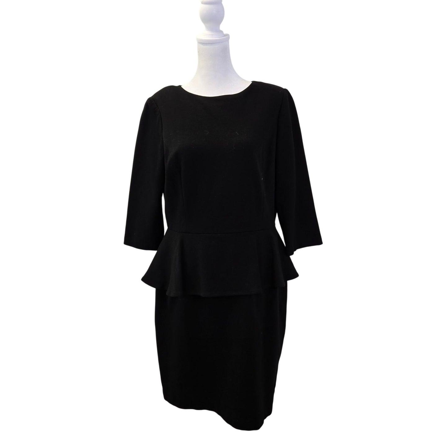 Brooks Brothers Viscose Blend Peplum 3/4 Sleeve Dress Size 10