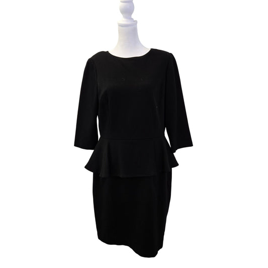 Brooks Brothers Viscose Blend Peplum 3/4 Sleeve Dress Size 10