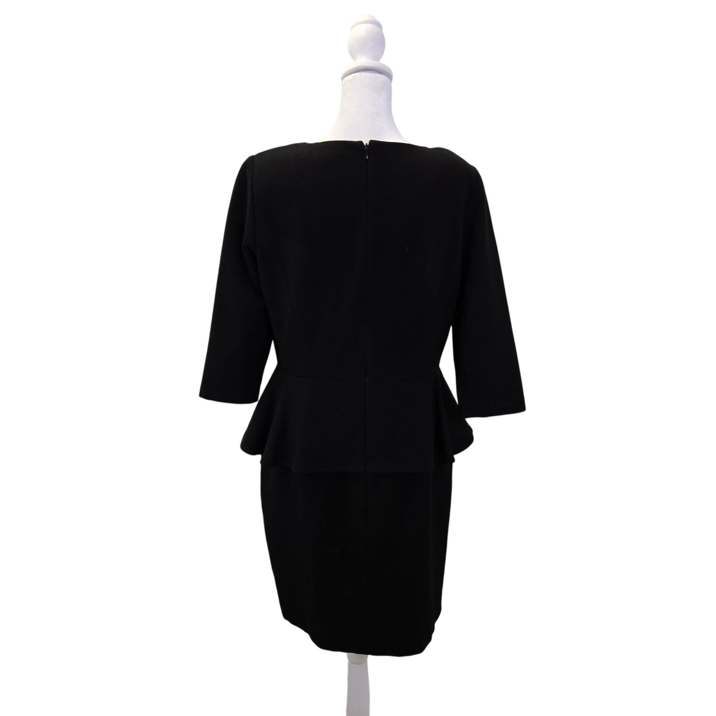 Brooks Brothers Viscose Blend Peplum 3/4 Sleeve Dress Size 10