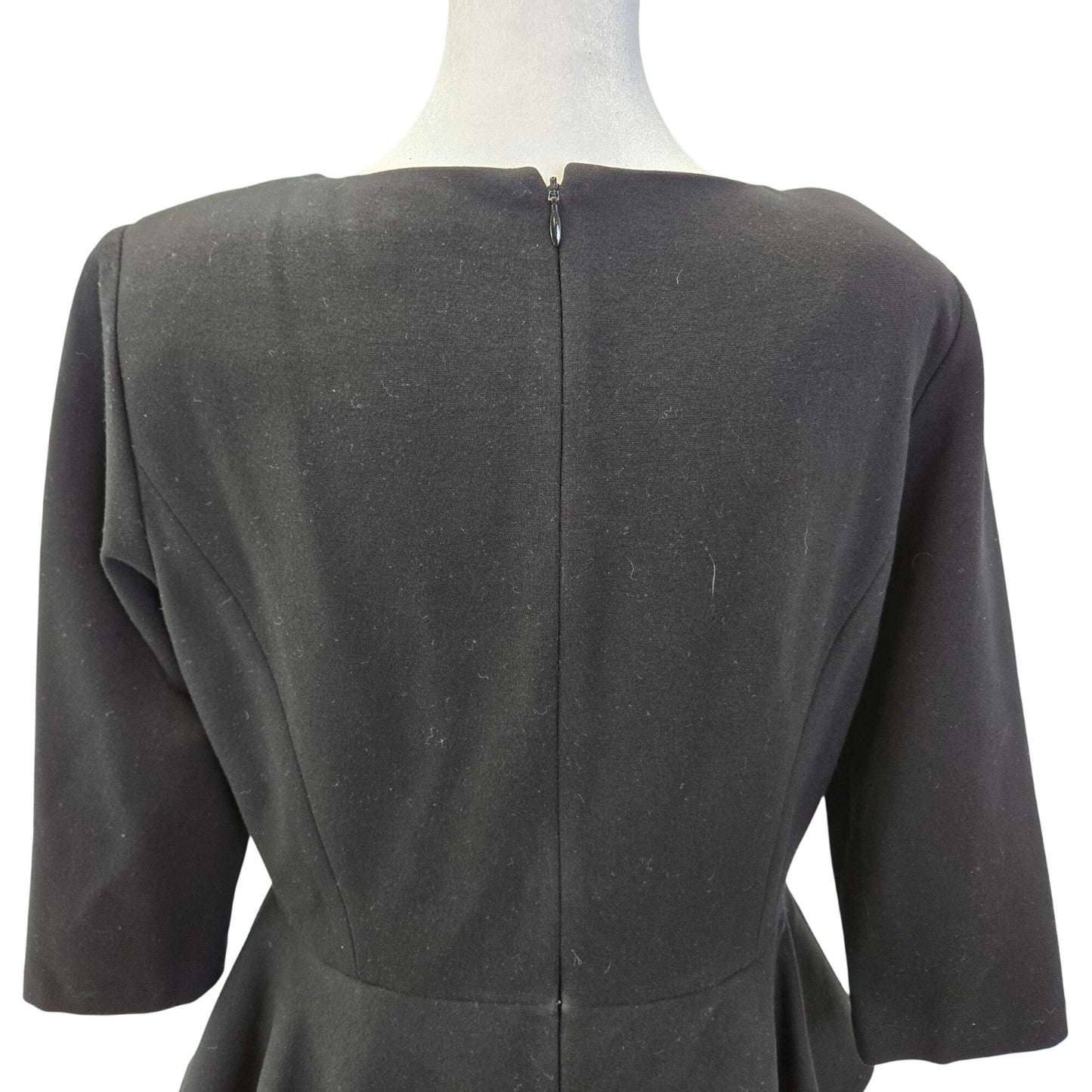 Brooks Brothers Viscose Blend Peplum 3/4 Sleeve Dress Size 10