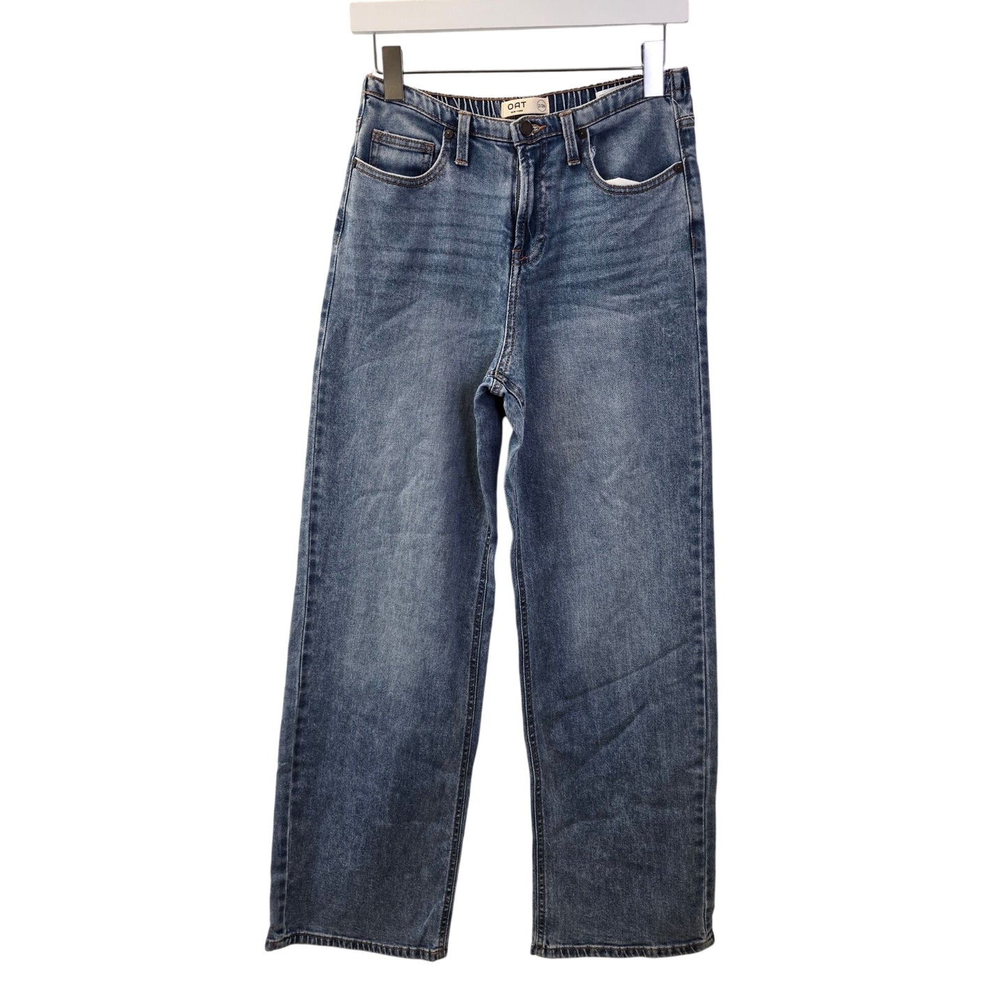 NWT OAT New York High Rise Comfort Weave Wide Leg Jeans Size 2
