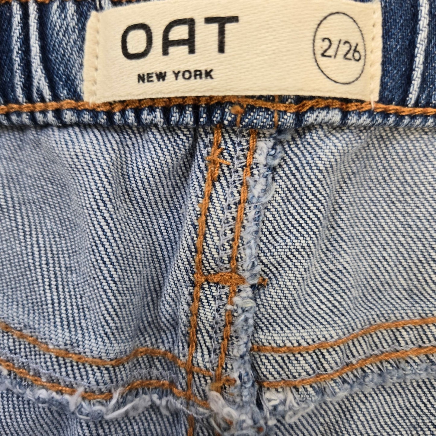 NWT OAT New York High Rise Comfort Weave Wide Leg Jeans Size 2