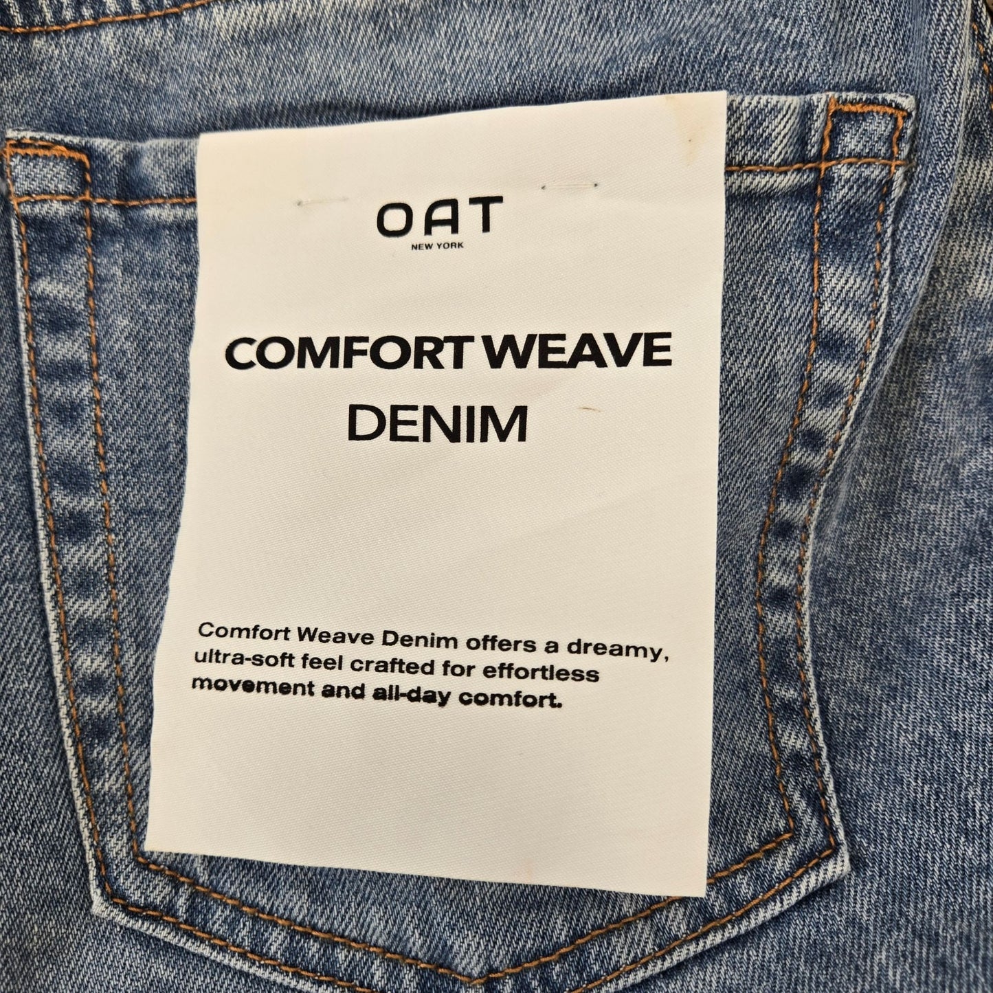 NWT OAT New York High Rise Comfort Weave Wide Leg Jeans Size 2