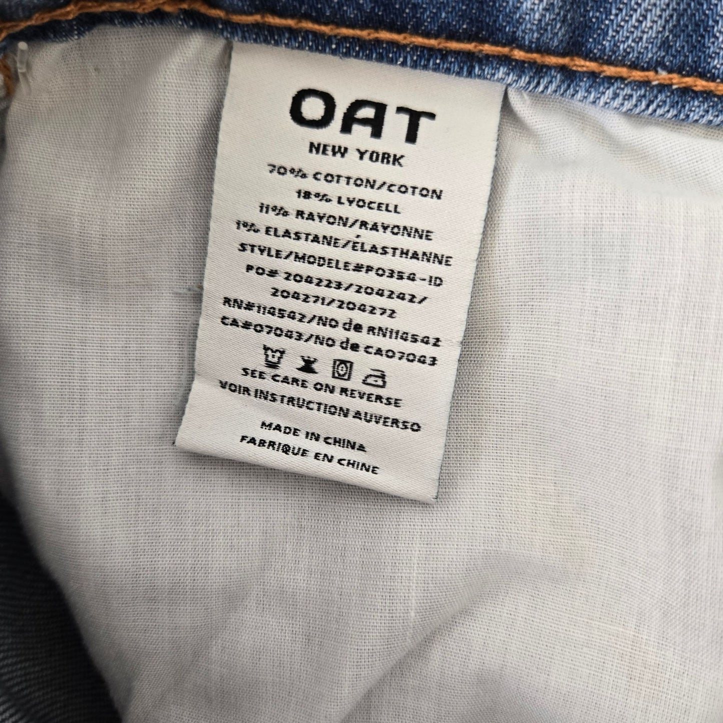 NWT OAT New York High Rise Comfort Weave Wide Leg Jeans Size 2