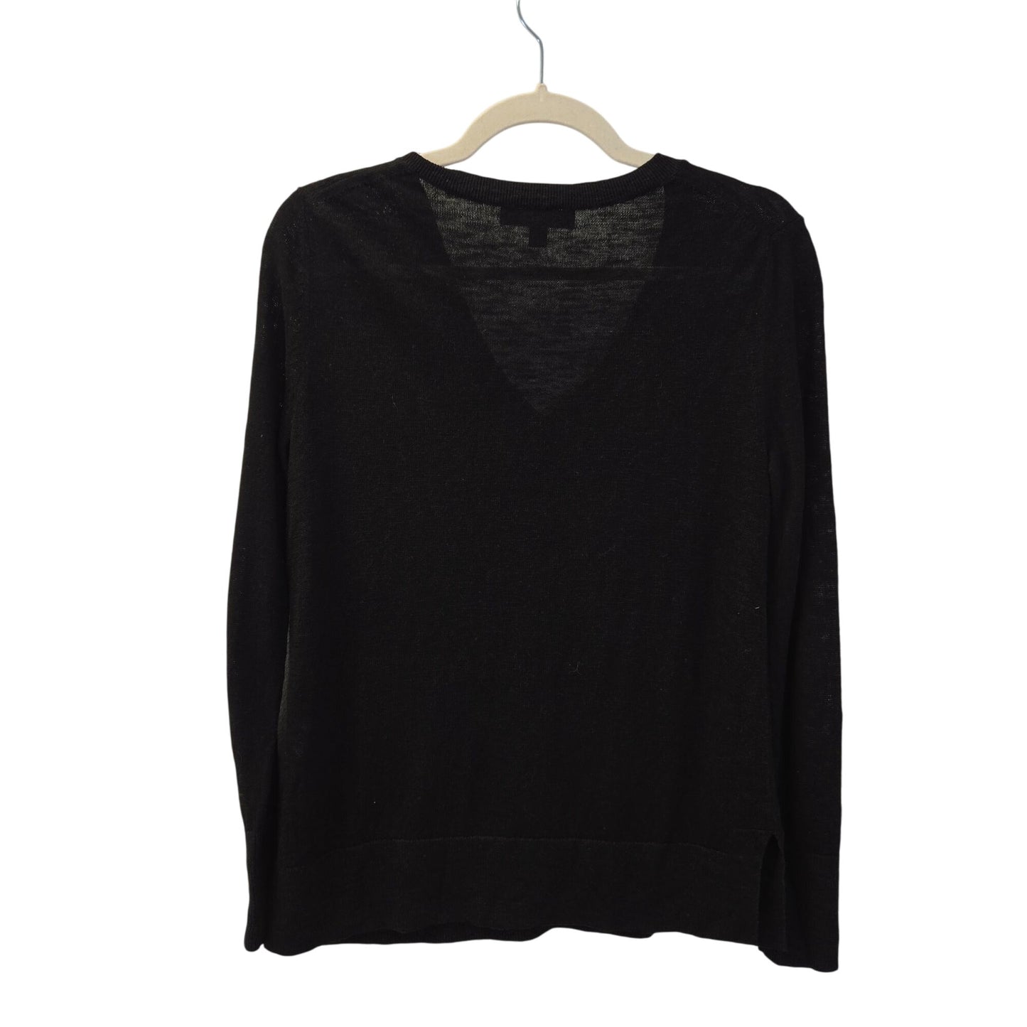 Banana Republic Linen & Viscose Blend Split Hem V-Neck Sweater Size XS