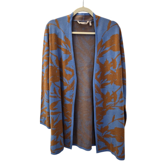 Soft Surroundings Tree Branch Print Open Cardigan Sweater Size Medium