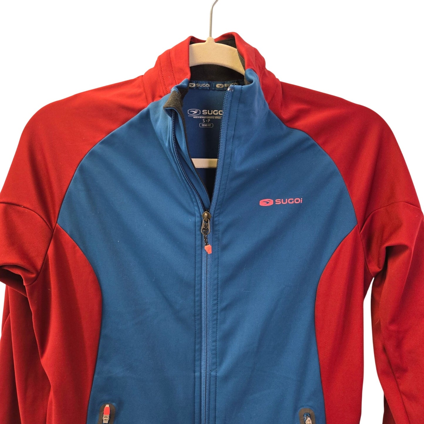 Sugoi Full Zip Color Block Activewear Jacket Size Small *Missing Hood*