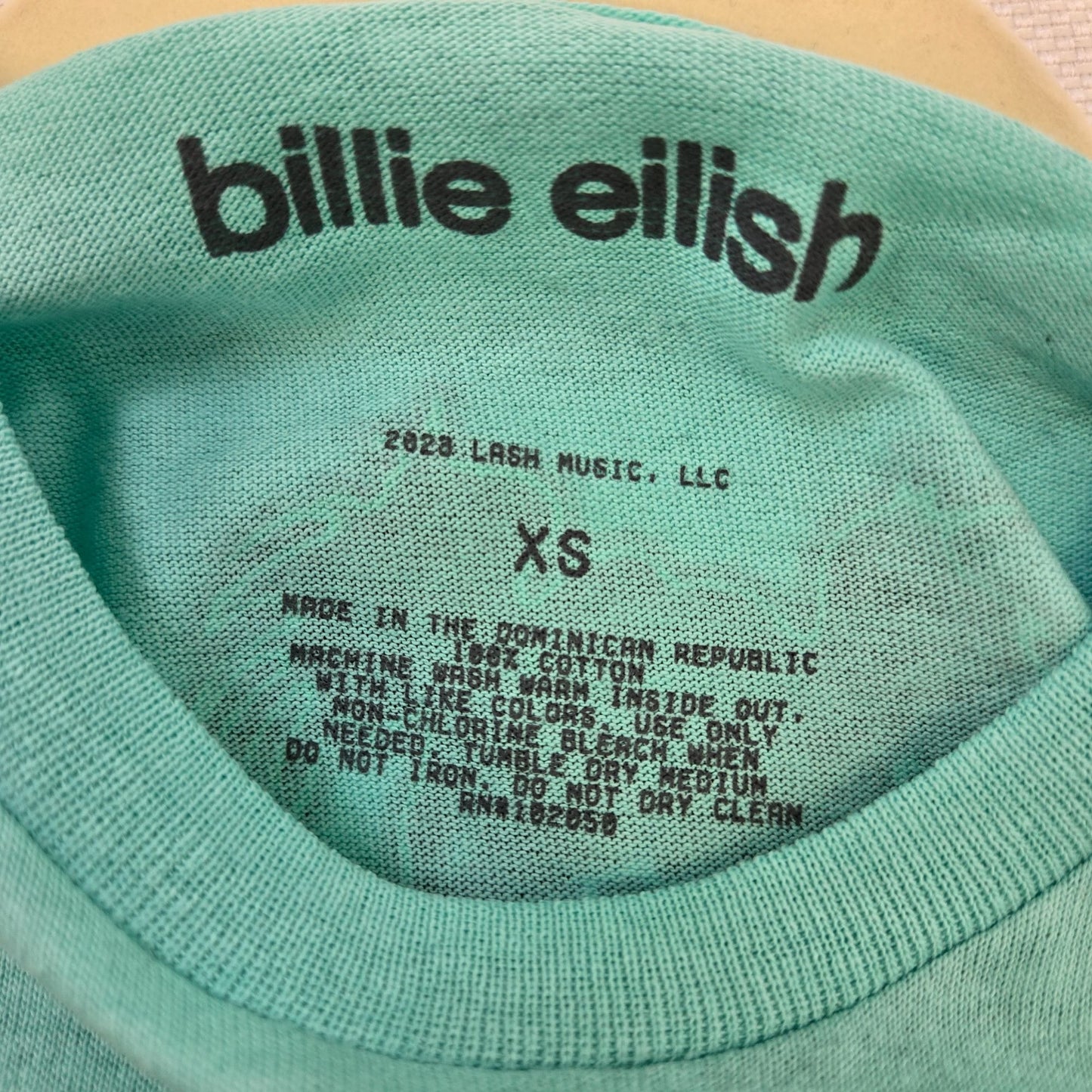 NWOT Billie Eilish Licensed Band Concert Tee Size XS
