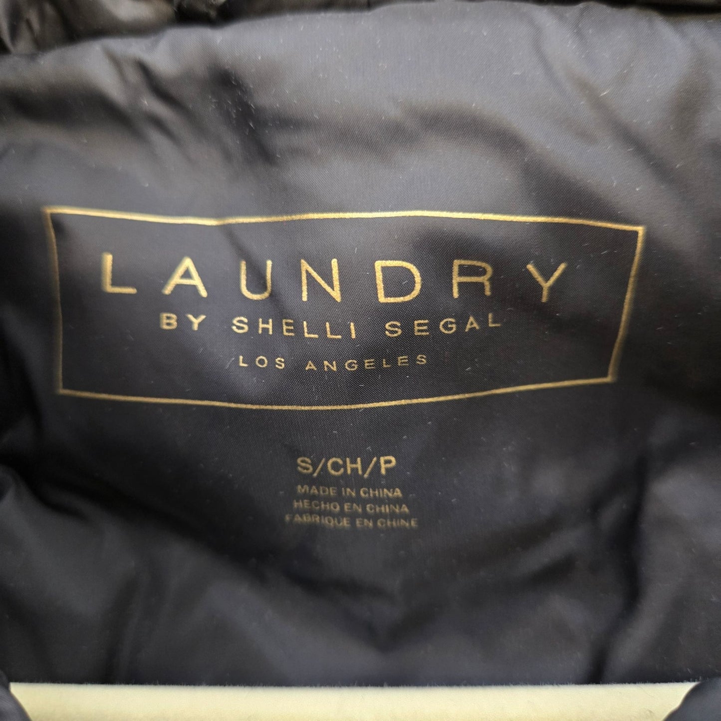 Laundry by Shelli Segal Asymmetrical Zip Hooded Puffer Jacket Size Small