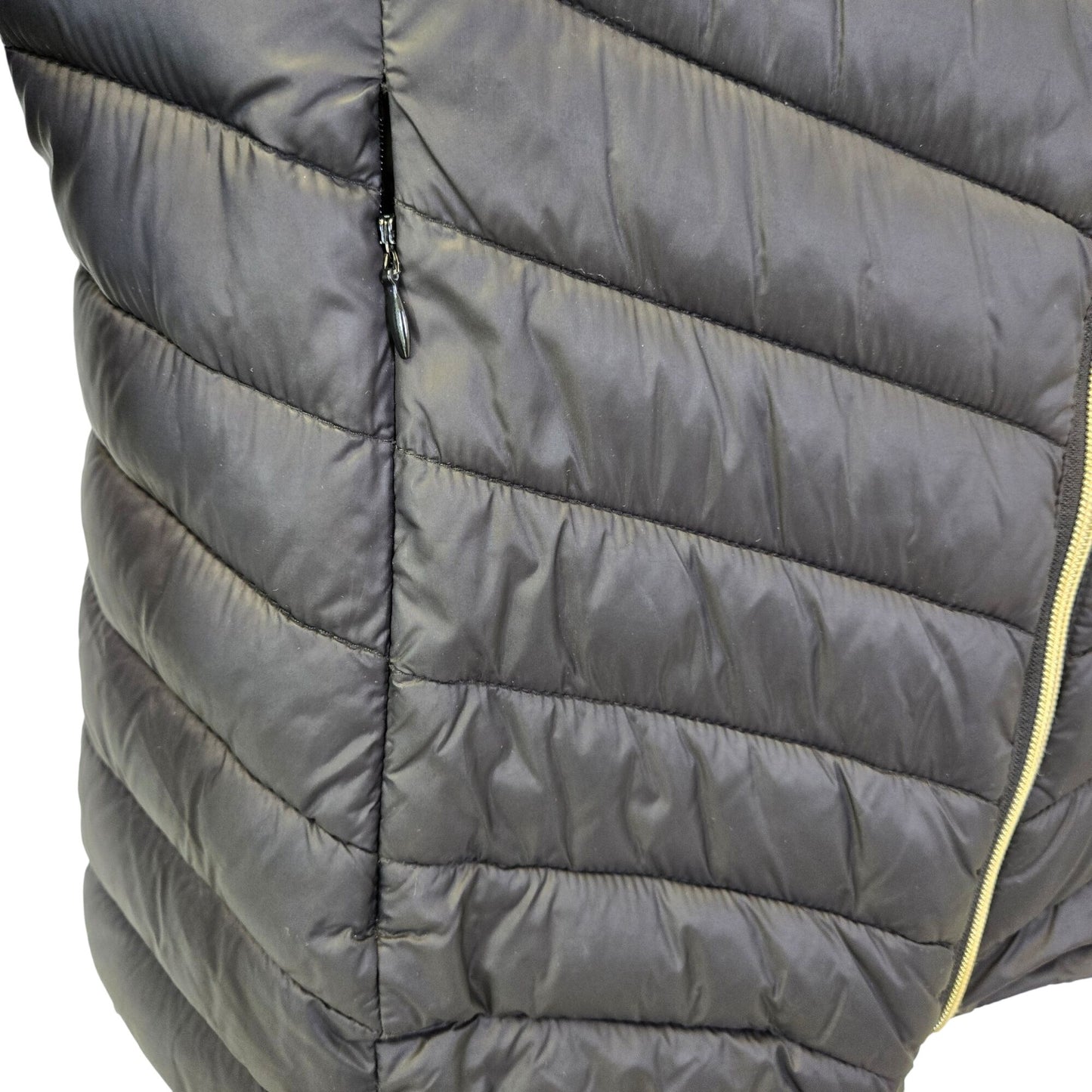 Laundry by Shelli Segal Asymmetrical Zip Hooded Puffer Jacket Size Small