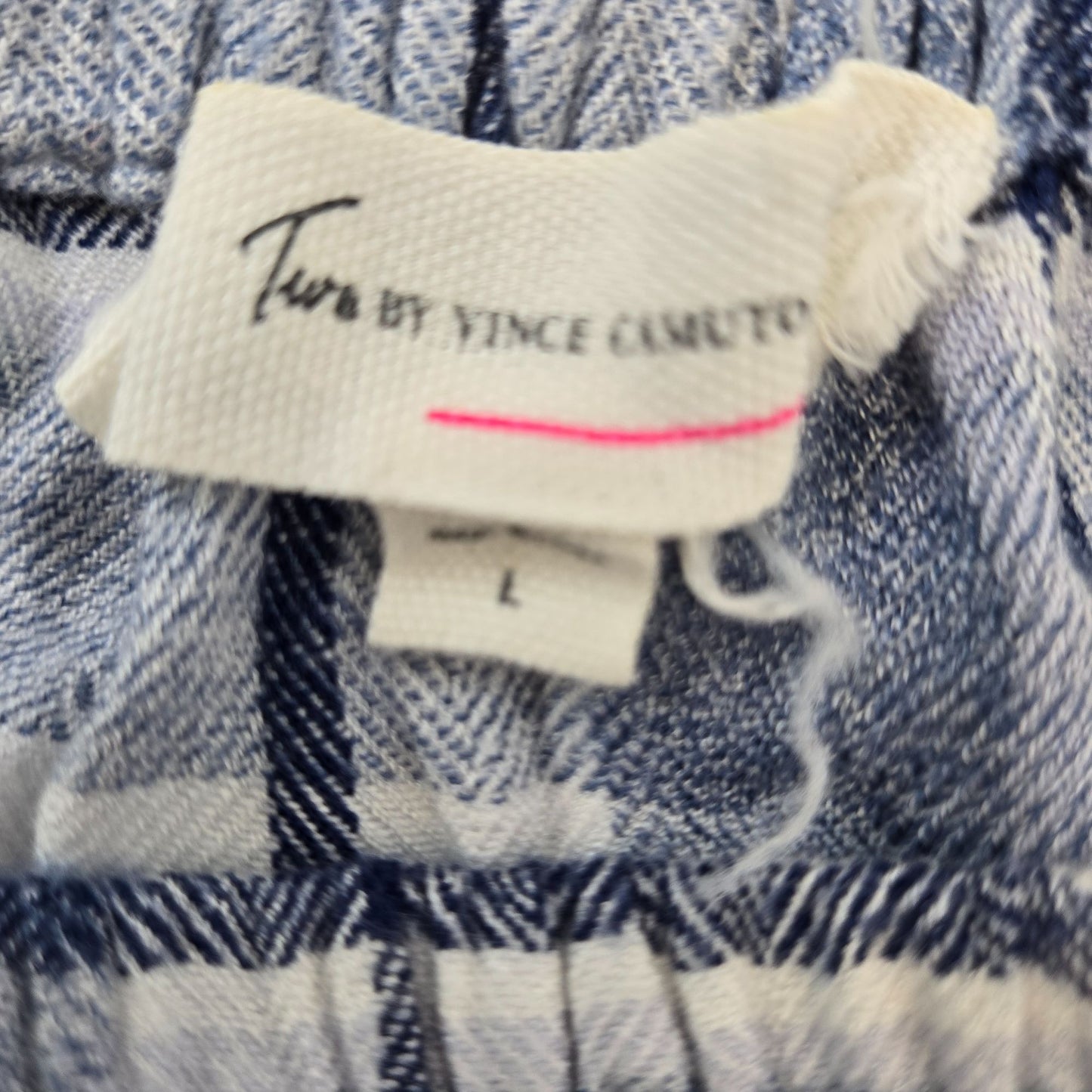 Two by Vince Camuto Plaid Soft Off-the-Shoulder Top Size Large