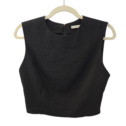 Alice + Olivia Zip Back Sleeveless Crop Top Size Small