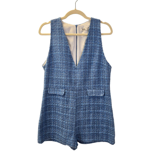NWOT Zara Tweed Sleeveless Romper Size Large
