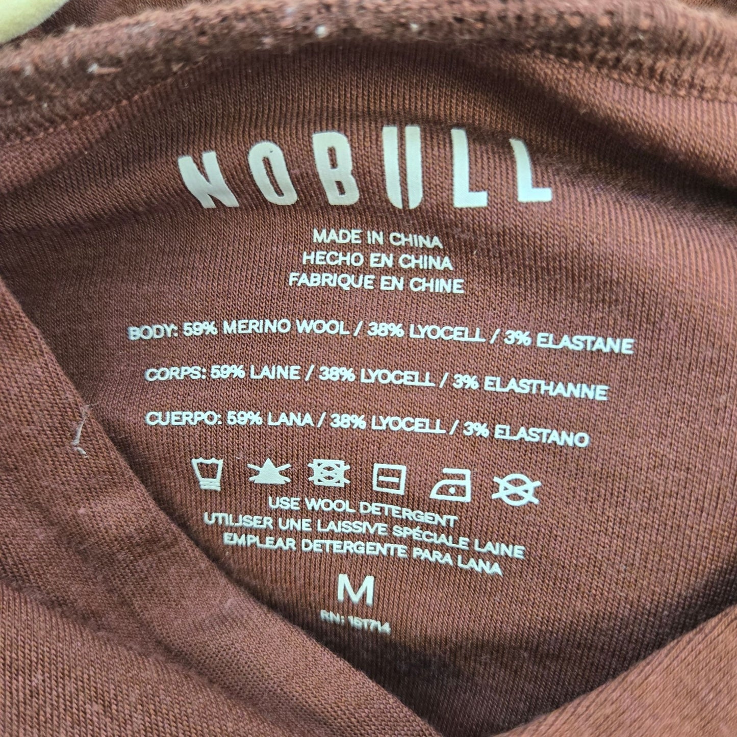 NOBULL Wool Blend Kangaroo Pocket Hoodie Sweatshirt Size Medium