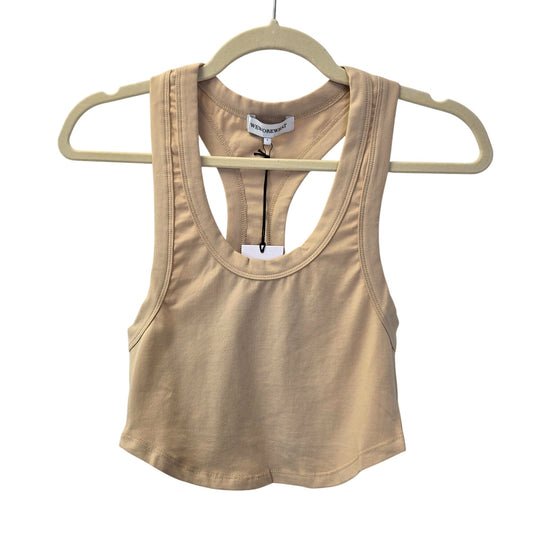 NWT WeWoreWhat Cropped Scoop Neck Cotton Jersey Tank Top Size Small