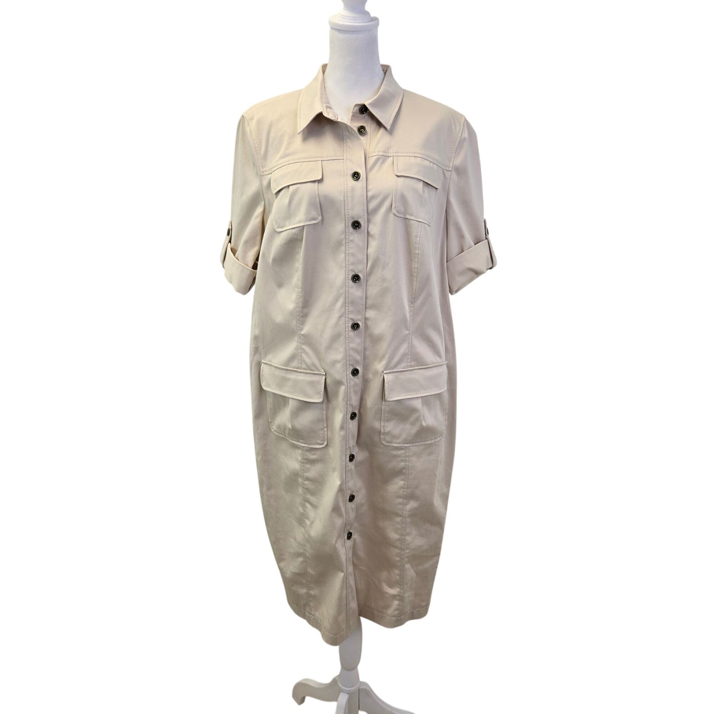 Basler Everglades Cotton Blend Utility Dress Size 42/US Medium *Missing Belt*