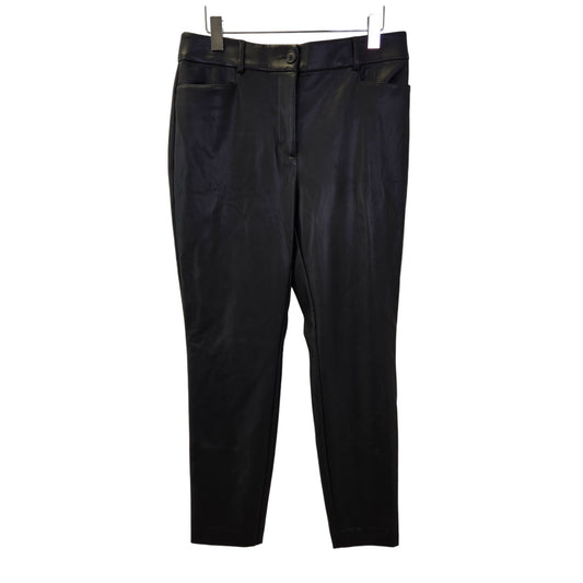 Loft Curvy Vegan Leather High Rise Skinny Pants Size 8