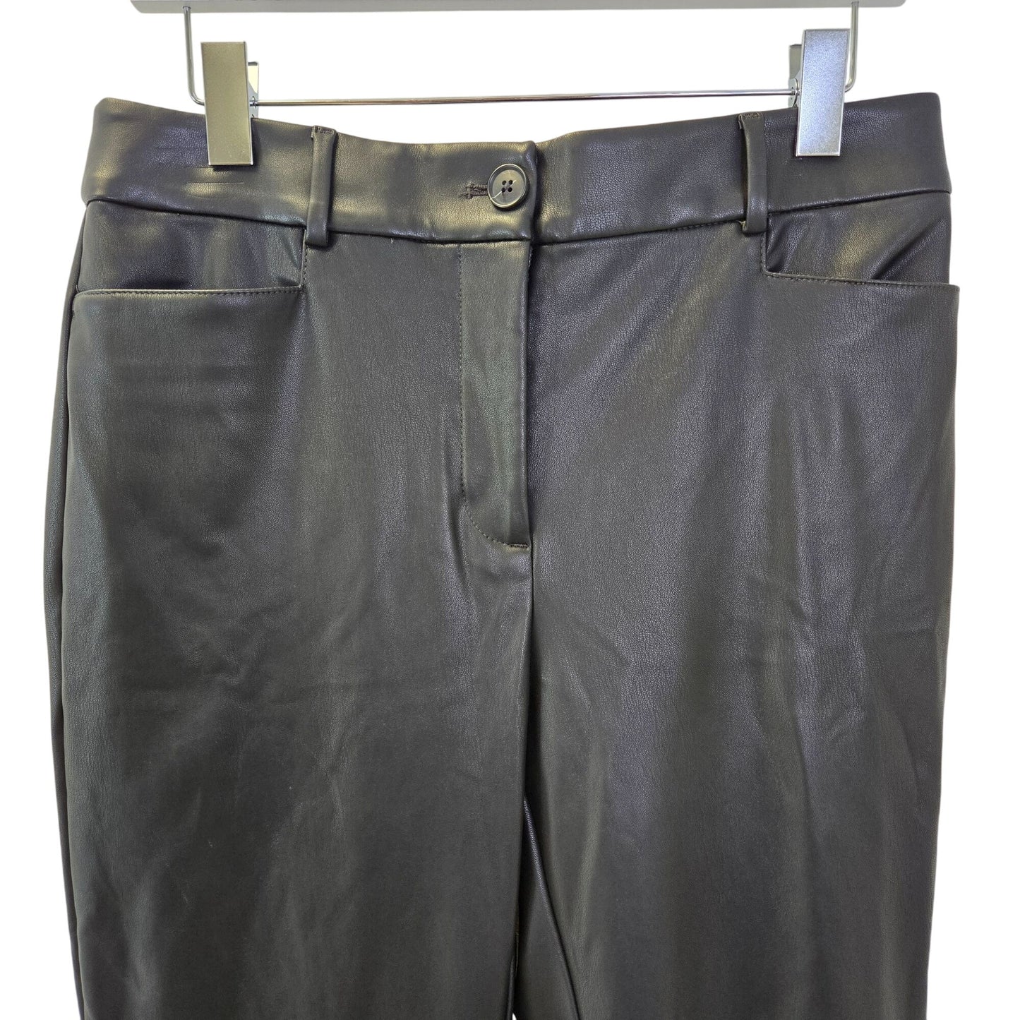 Loft Curvy Vegan Leather High Rise Skinny Pants Size 8