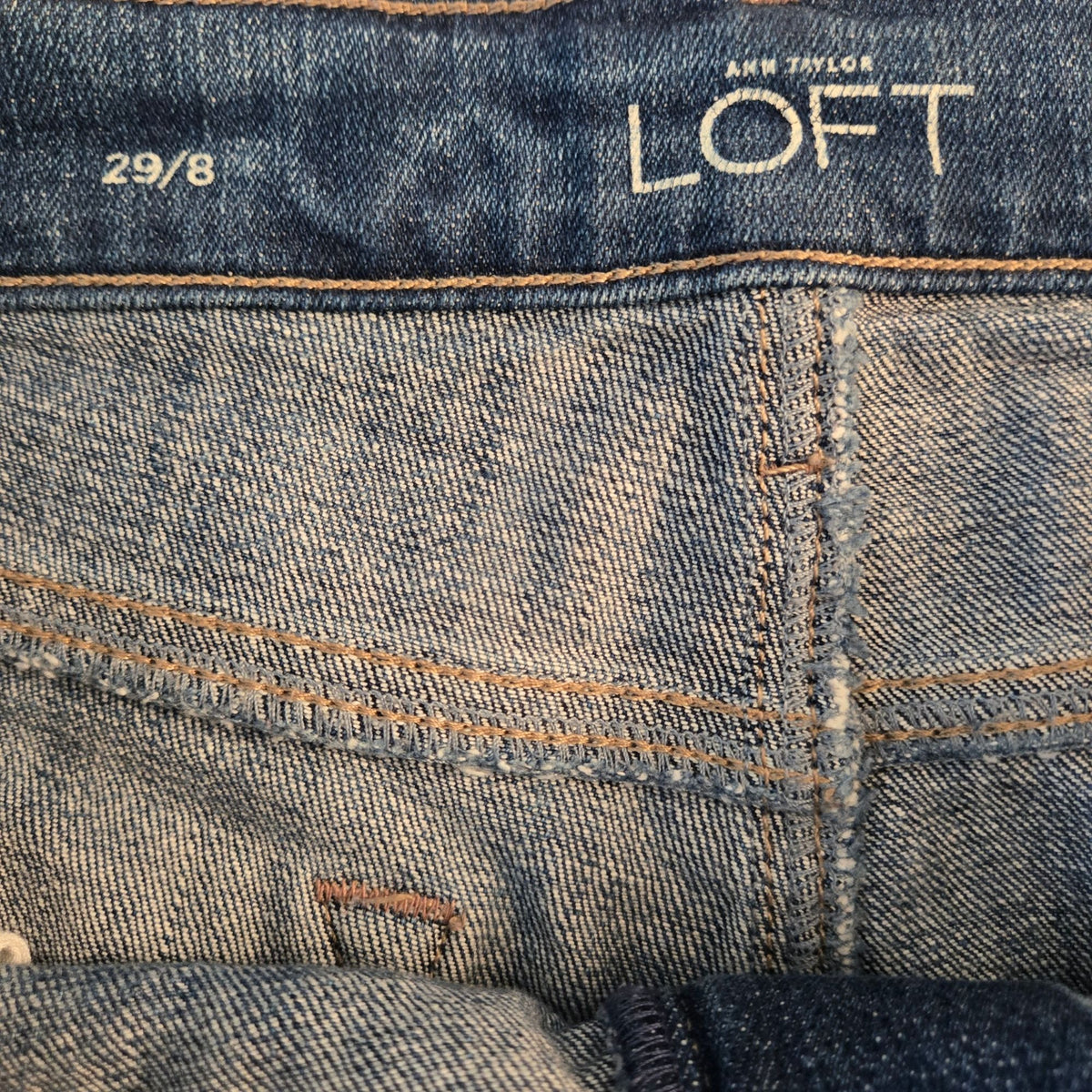 Loft Mid-Rise Distressed Boyfriend Jean Shorts Size 8