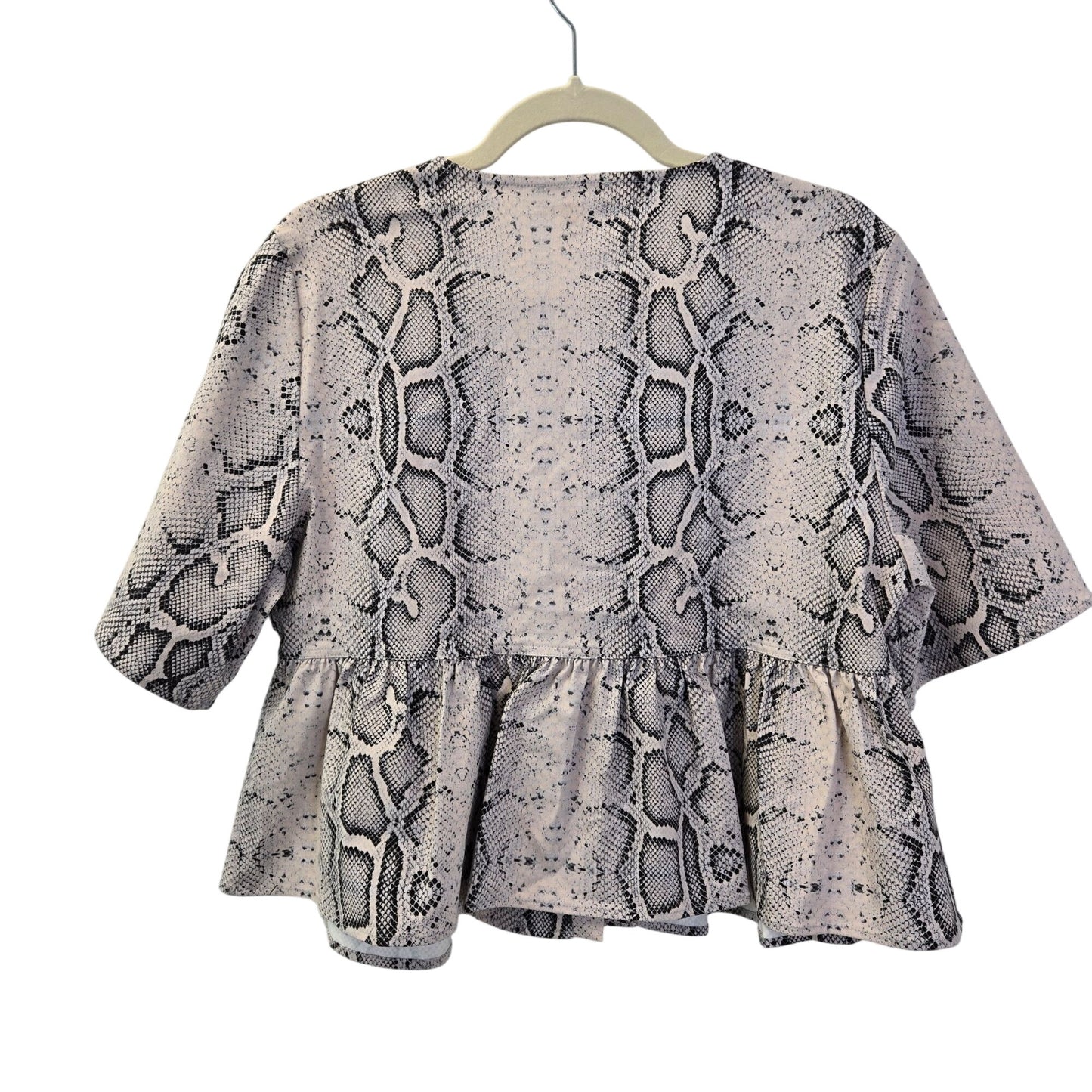 Soaked in Luxury SLXala Blouse in Grey Snake Print Size XL