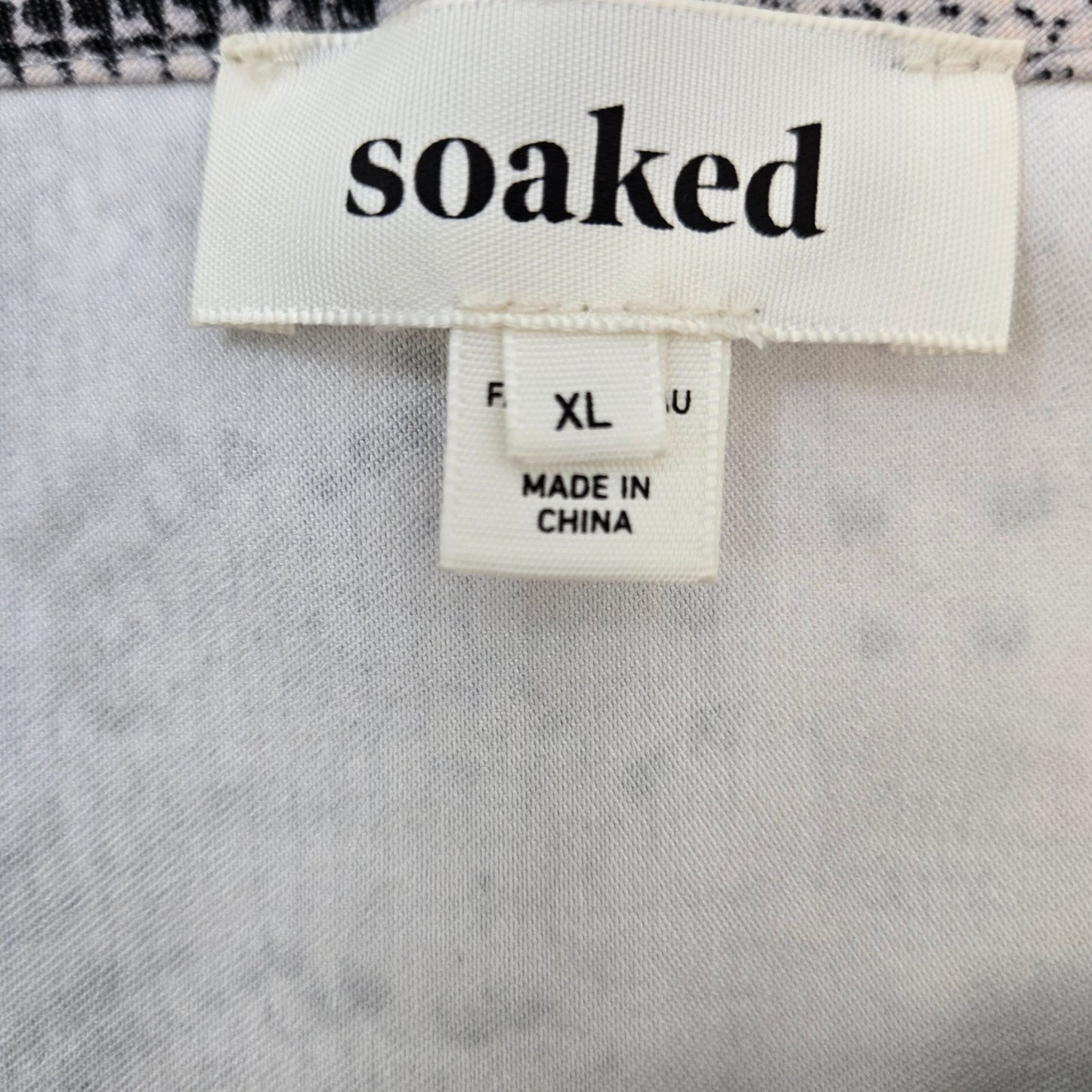 Soaked in Luxury SLXala Blouse in Grey Snake Print Size XL