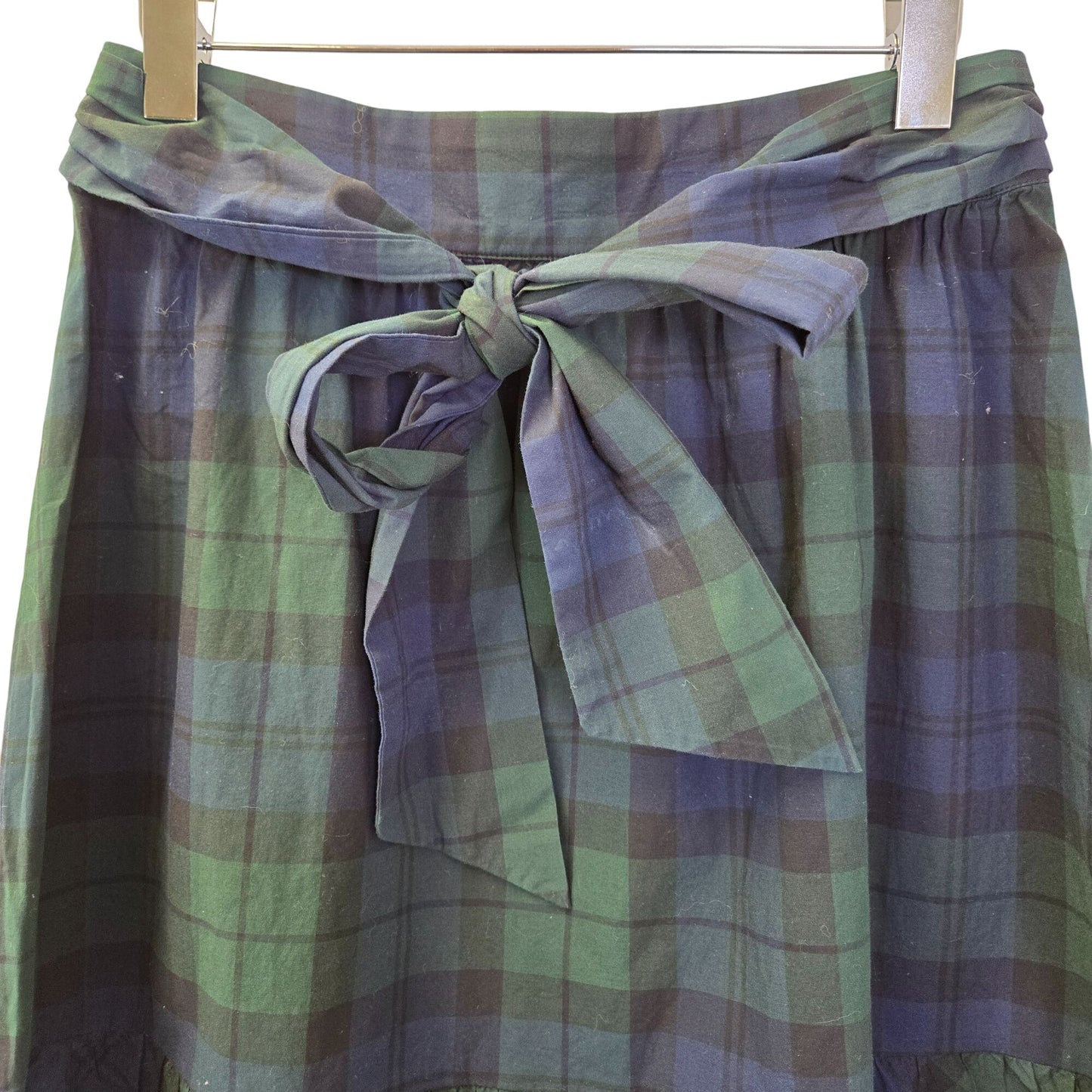 J. Crew Factory Tartan Plaid Ruffle Hem Mini Skirt Size 2