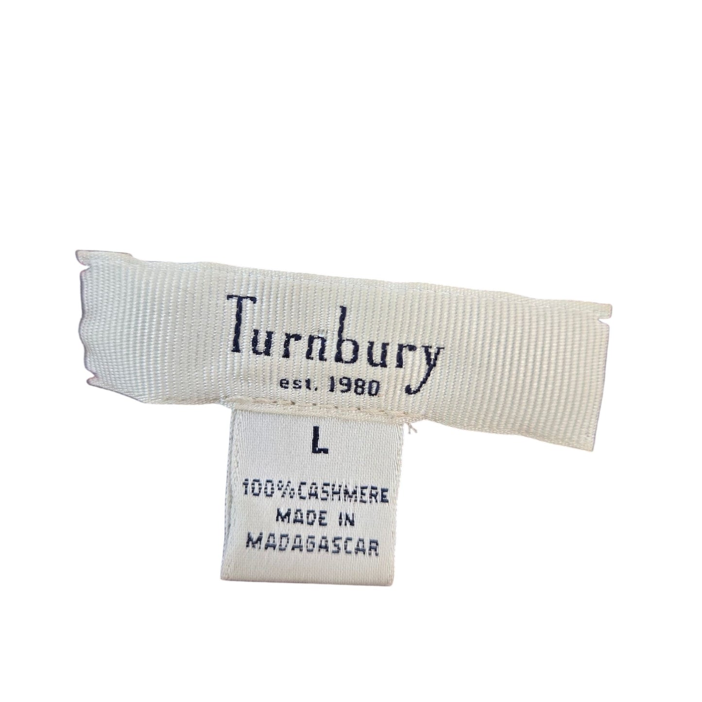 Turnbury 100% Cashmere V-Neck Sweater Size Large