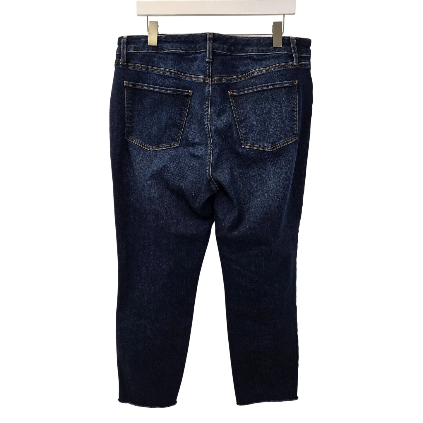 Talbots High Rise Slim Ankle Raw Hem Jeans Size 14