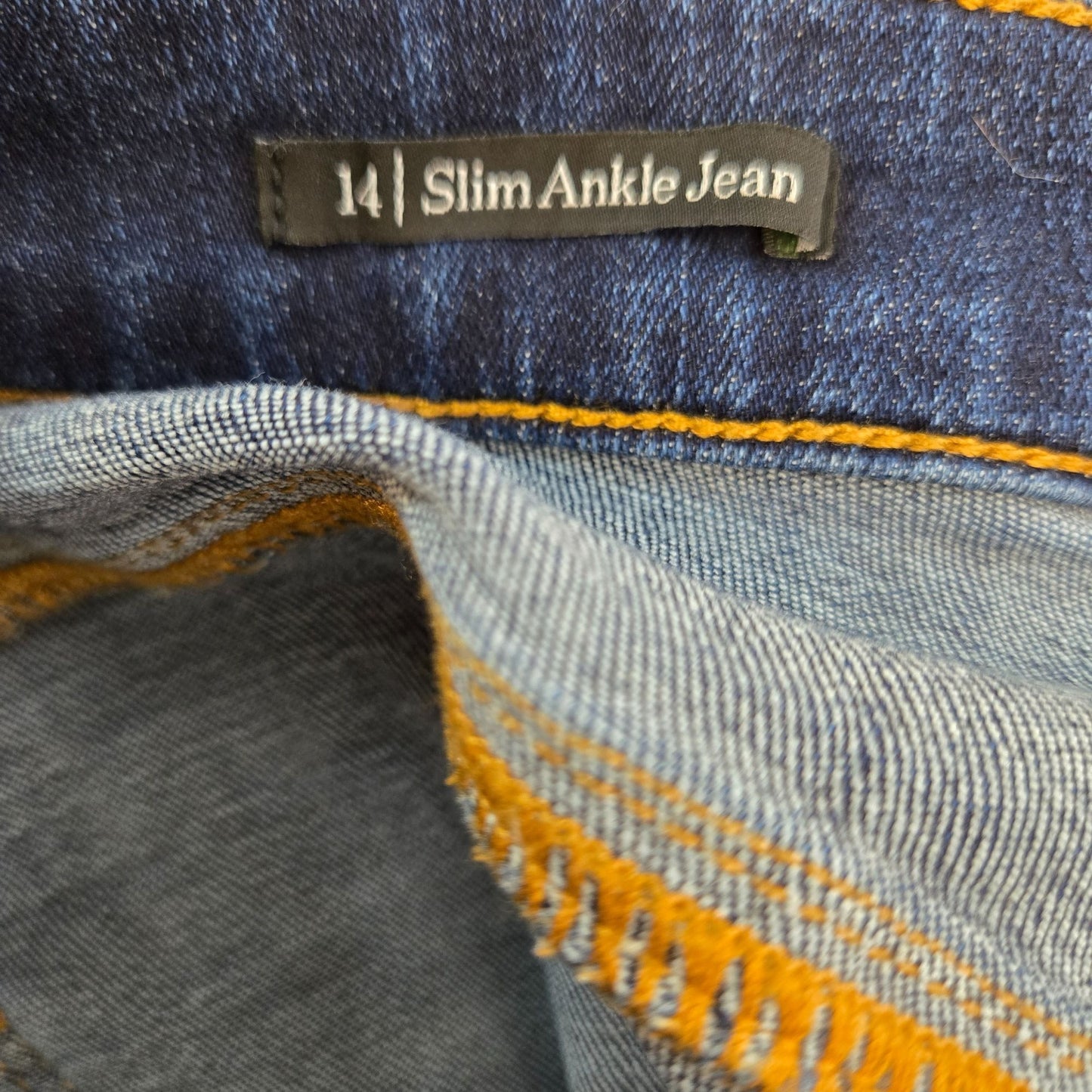 Talbots High Rise Slim Ankle Raw Hem Jeans Size 14