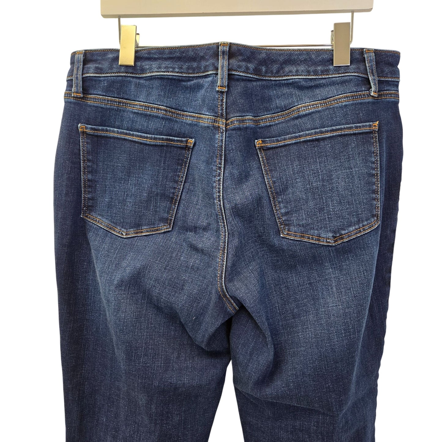 Talbots High Rise Slim Ankle Raw Hem Jeans Size 14