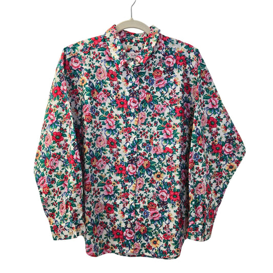 Talbots Petite Floral Button Down Shirt Size LP