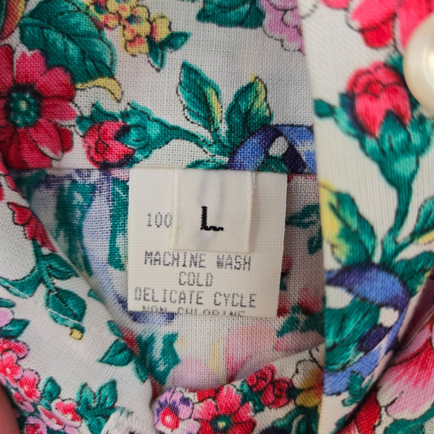 Talbots Petite Floral Button Down Shirt Size LP