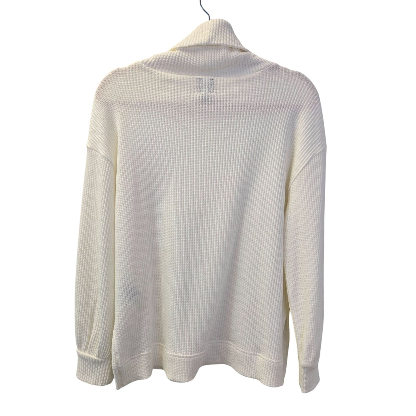 Gap Oversized Waffle Thermal Knit Split Hem Cowlneck Top Size XS/S