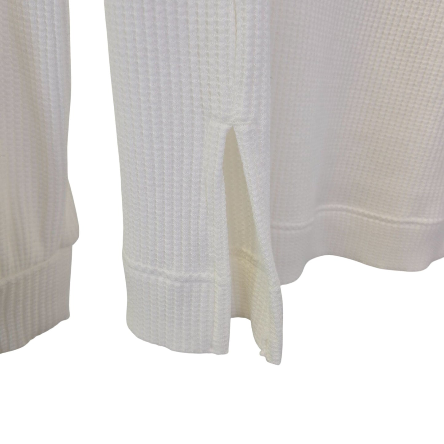 Gap Oversized Waffle Thermal Knit Split Hem Cowlneck Top Size XS/S