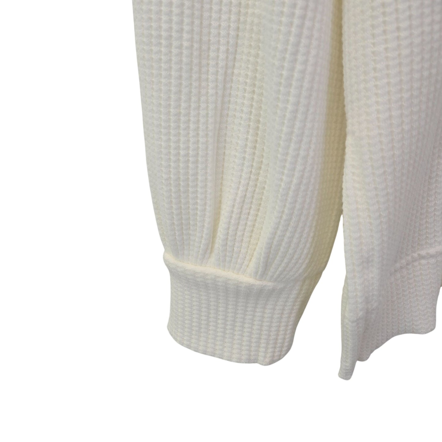 Gap Oversized Waffle Thermal Knit Split Hem Cowlneck Top Size XS/S