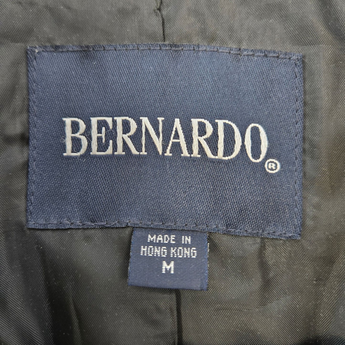 Bernardo Long Line Single Breasted Black Coat Size Medium