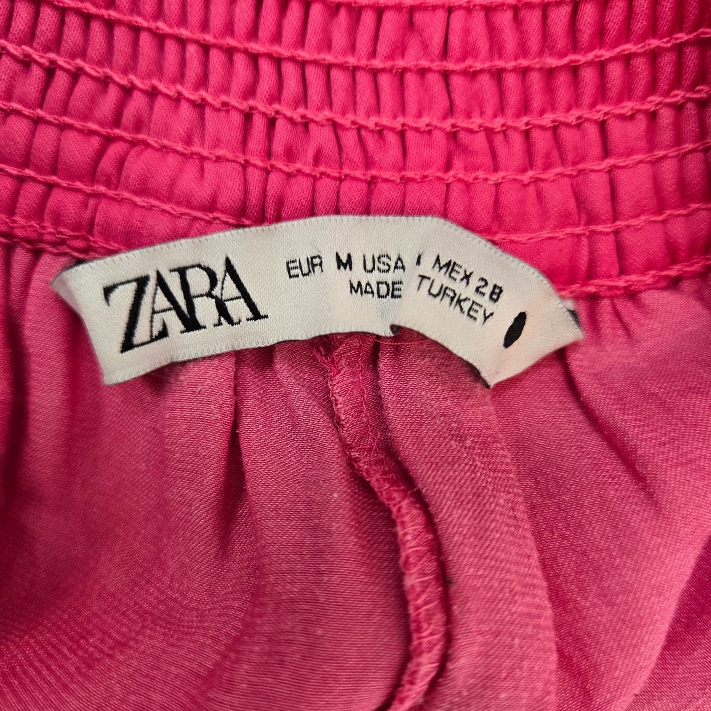 Zara Wide Leg Hot Pink Palazzo Pants Size Medium