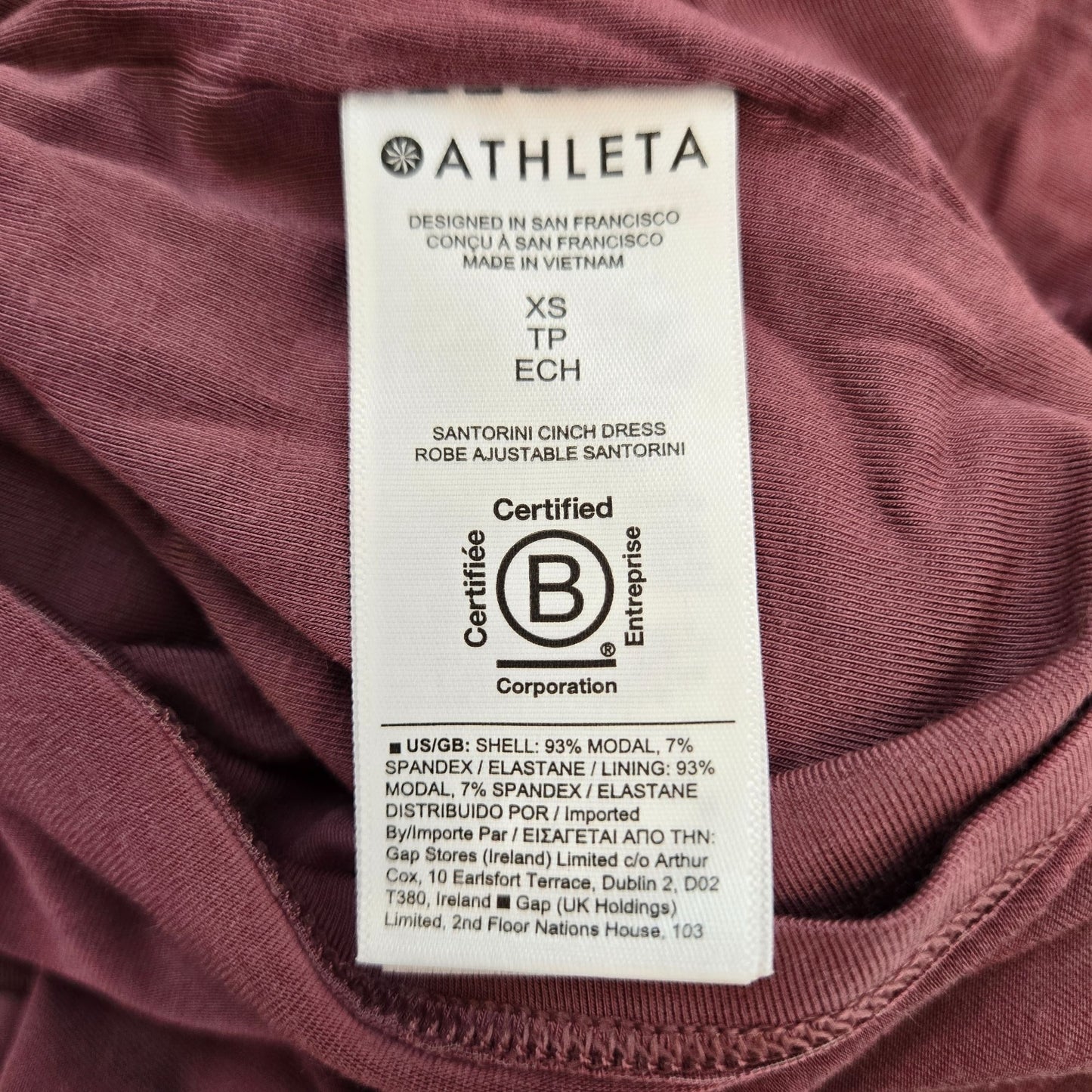 Athleta Santori Cinch Activewear Dress Size XS/S